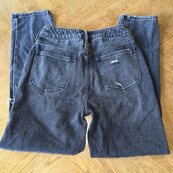 Pacsun Jeans Women's Size 26 Black Stone Wash Denim Mom Jean Mid Rise Pockets - Picture 3 of 9